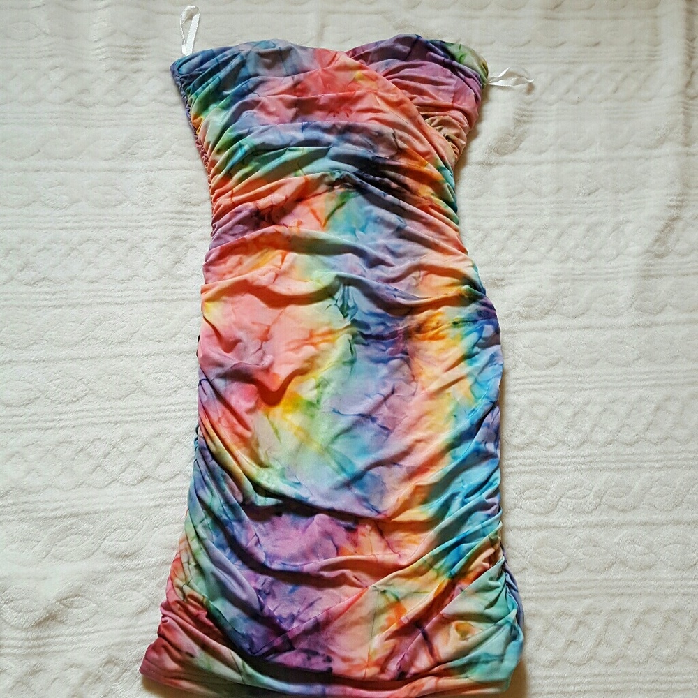 Tie dye formal dress
